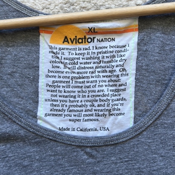 Aviator Nation Gray Tank Top with Texas Flag Design - Picture 6 of 10